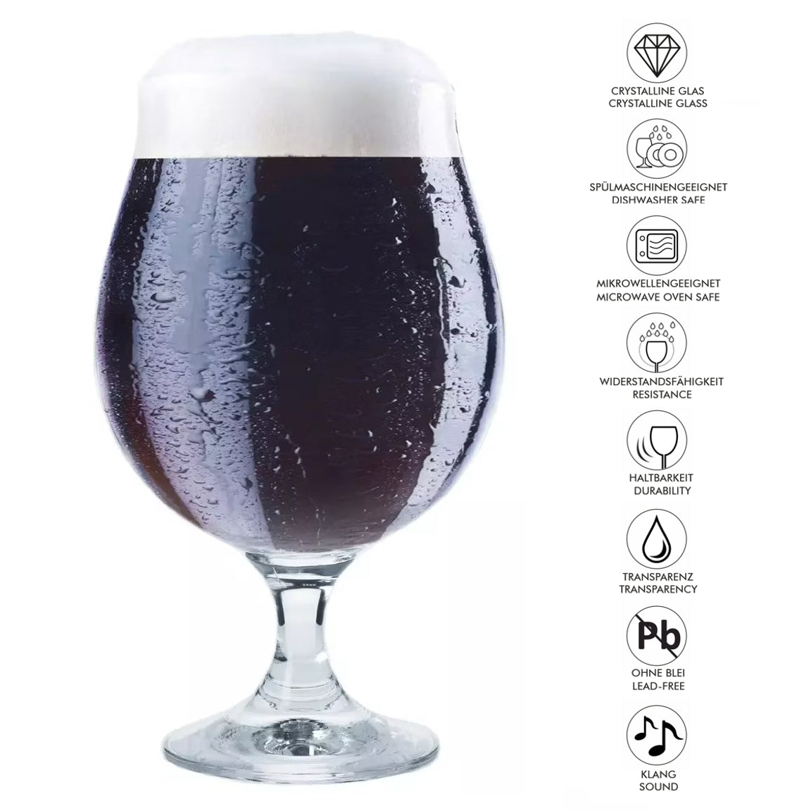 Dark beer glasses 500 ml