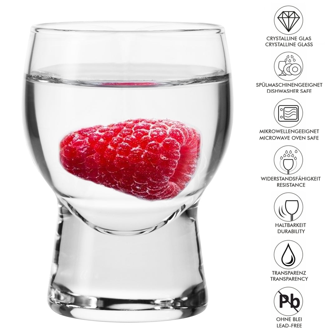 Barrel-shaped shot glasses 35 ml