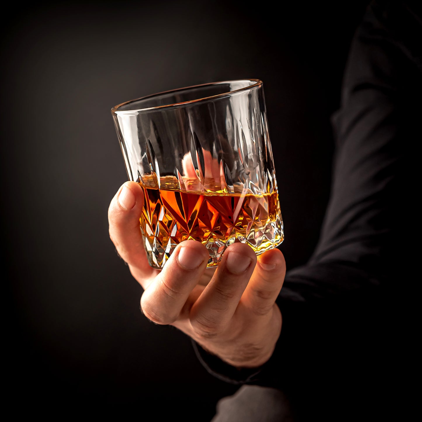 Crystal whiskey glasses 280 ml