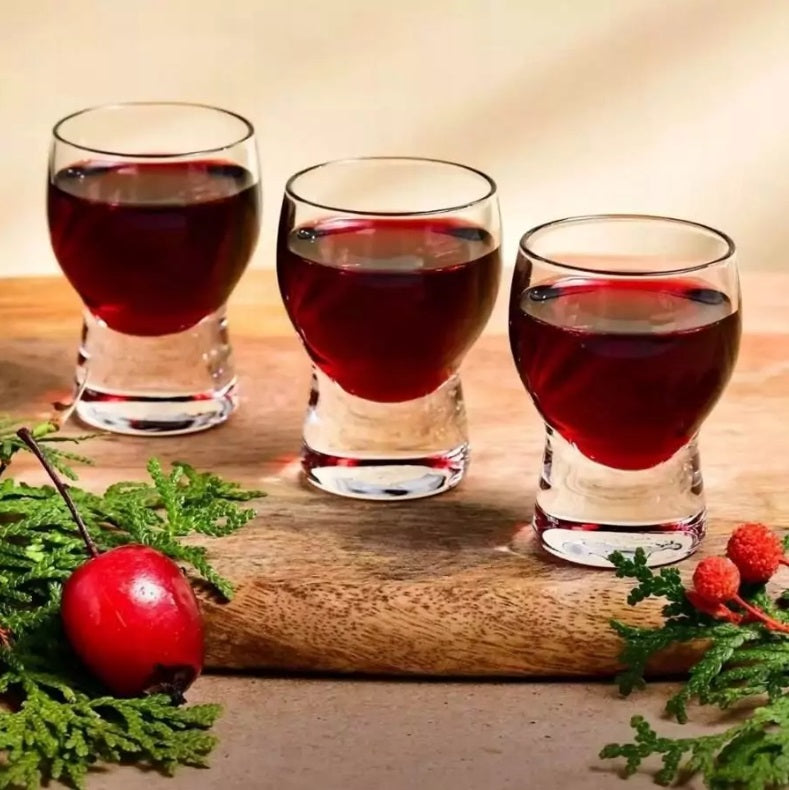 Barrel-shaped shot glasses 35 ml