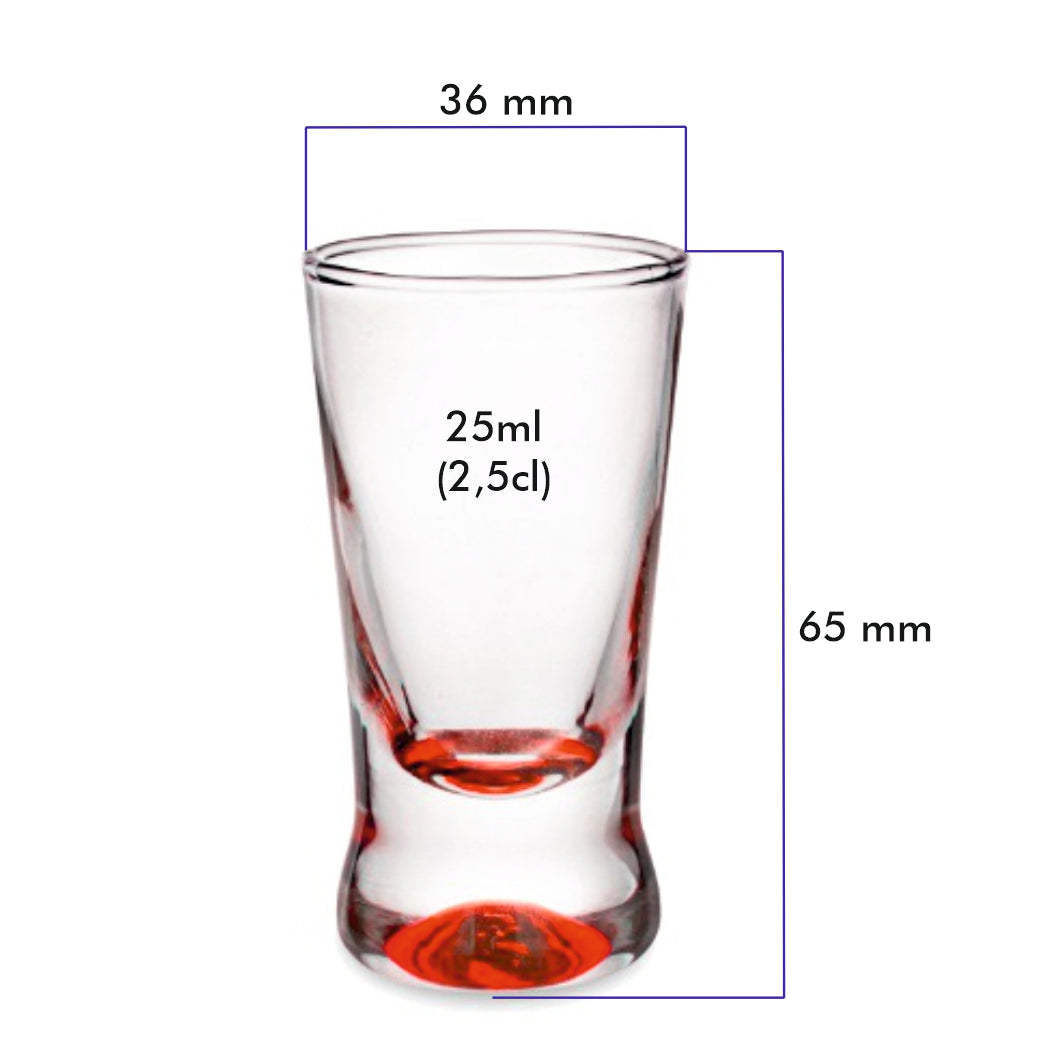 Colorful short shot glasses 28 ml