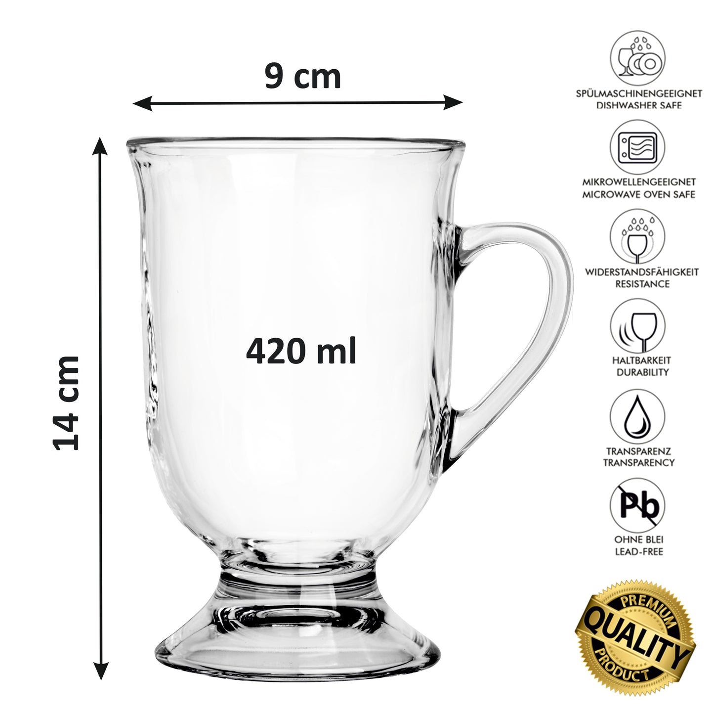 Kaffee- und Teegläser 420 ml