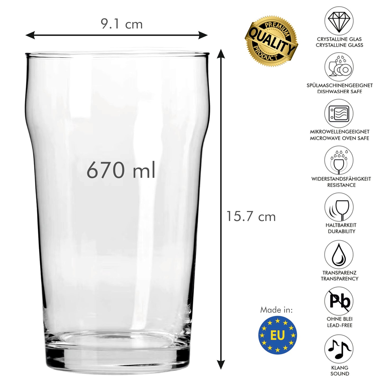 Beer glasses 670 ml