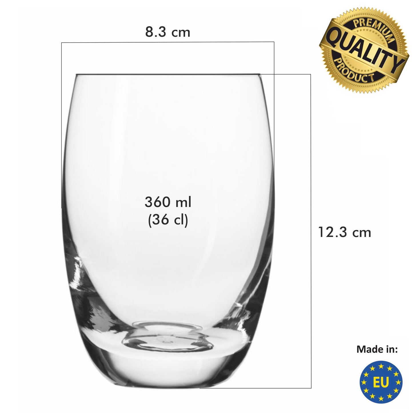 Drinking glasses 360 ml