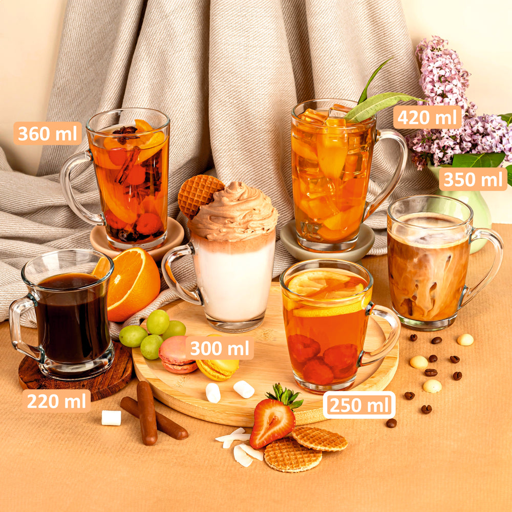 Coffee and tea glasses 250 ml