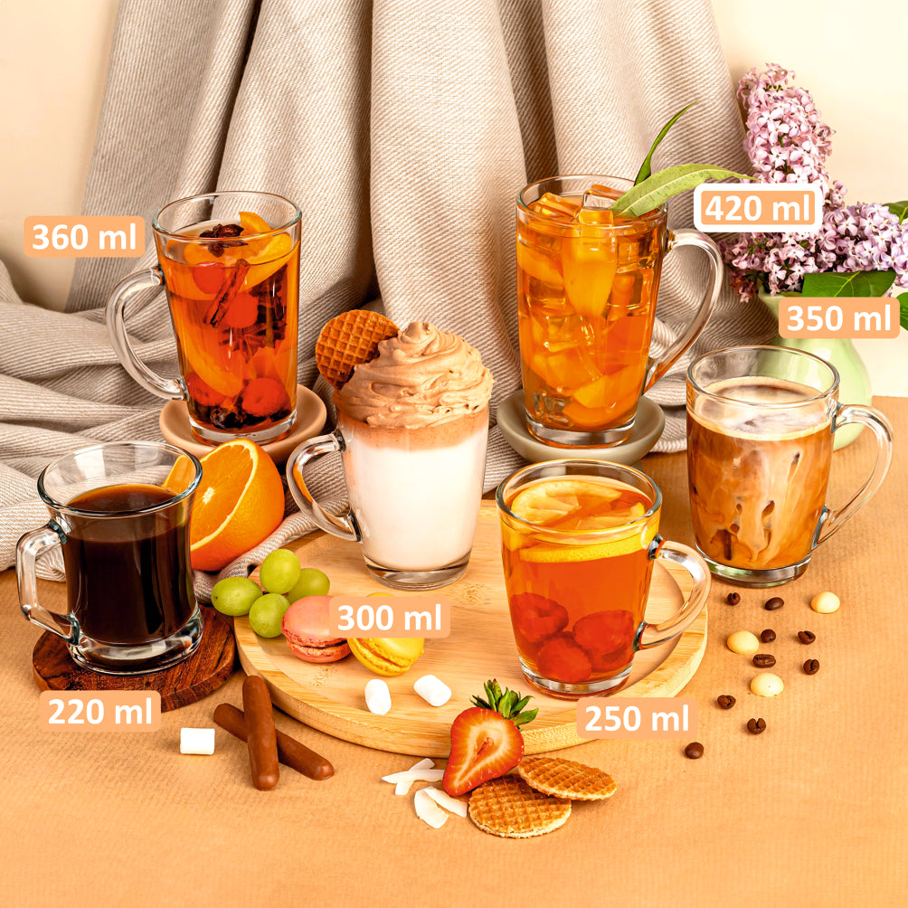 Coffee and tea glasses 420 ml