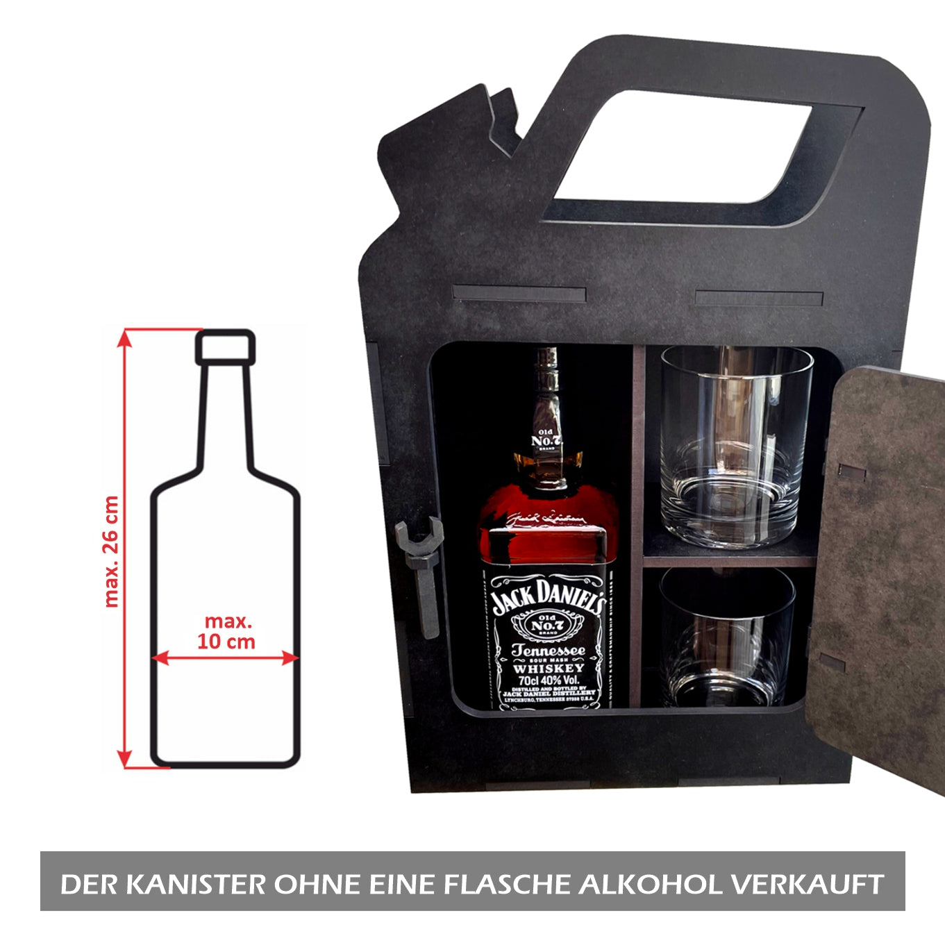 Holz-Kraftstoffkanister mit Whisky-Minibar